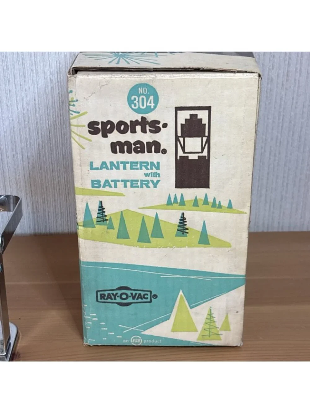 Vintage Ray O Vac Sportsman Lantern 304 Chrome Original Box Made in USA